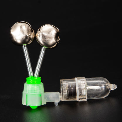 10Pcs LED Night Fishing Rod Bite with Ring Bells Fishing Tackle Light Clip Indicator on Fishing Rod