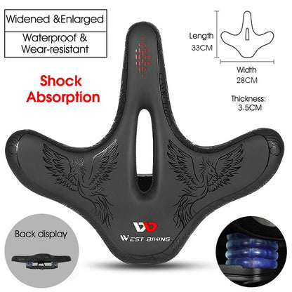 WEST BIKING Bike Seat Road Bike Saddle Comfort Ergonomic Waterproof Saddle Replacement with Wide Cushion