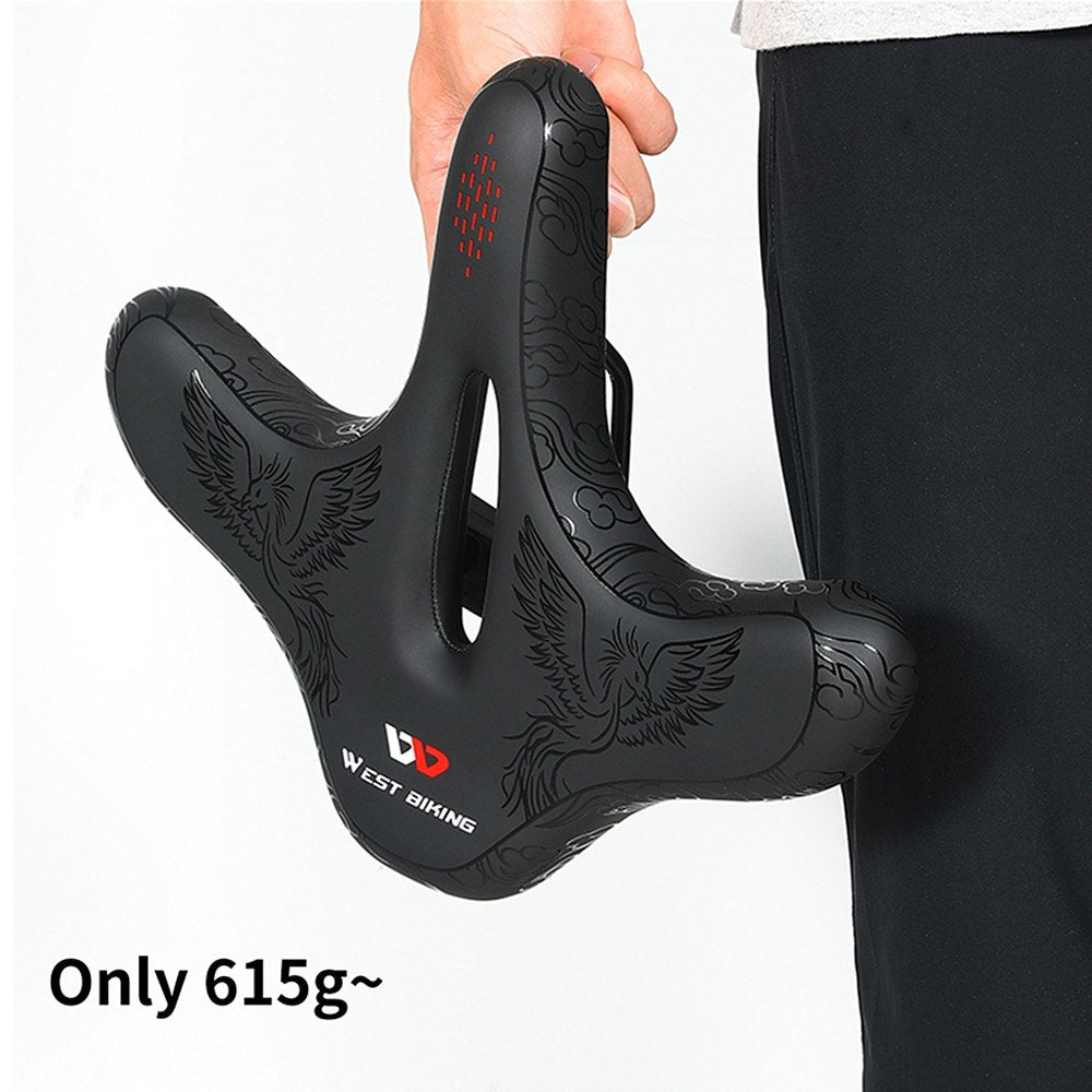 WEST BIKING Bike Seat Road Bike Saddle Comfort Ergonomic Waterproof Saddle Replacement with Wide Cushion
