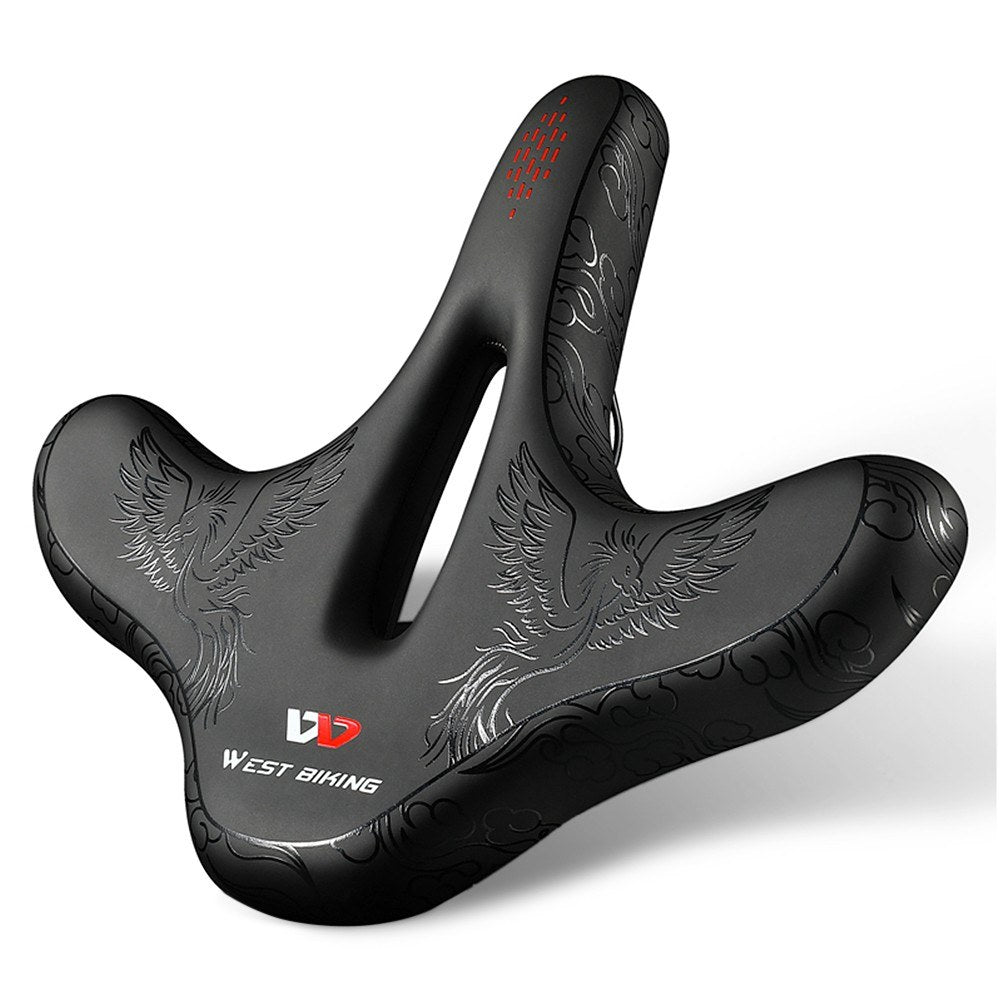WEST BIKING Bike Seat Road Bike Saddle Comfort Ergonomic Waterproof Saddle Replacement with Wide Cushion