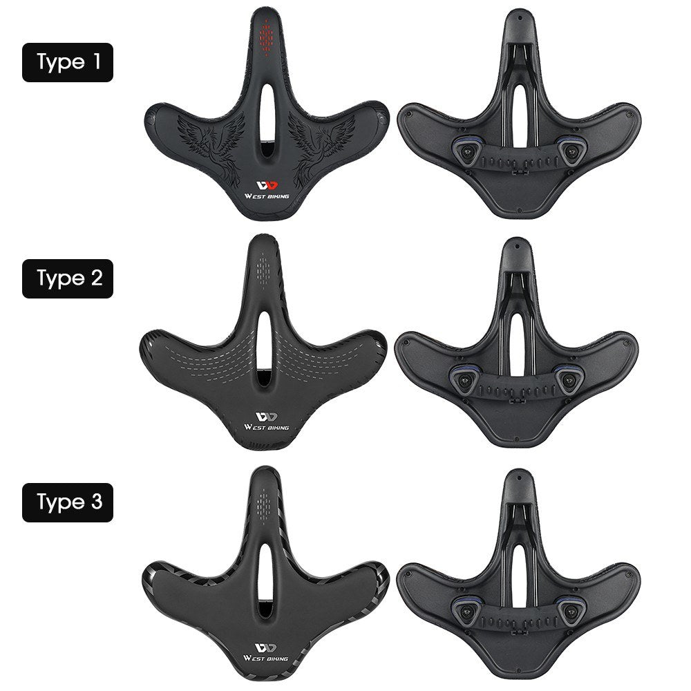 WEST BIKING Bike Seat Road Bike Saddle Comfort Ergonomic Waterproof Saddle Replacement with Wide Cushion