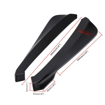 2Pcs Rear Bumper Lip Wrap Angle Splitter Diffuser Canard Aprons Body Side Skirt Rocker Winglet Wings