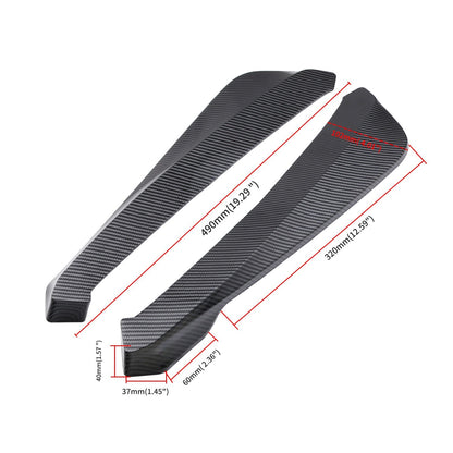 2Pcs Rear Bumper Lip Wrap Angle Splitter Diffuser Canard Aprons Body Side Skirt Rocker Winglet Wings