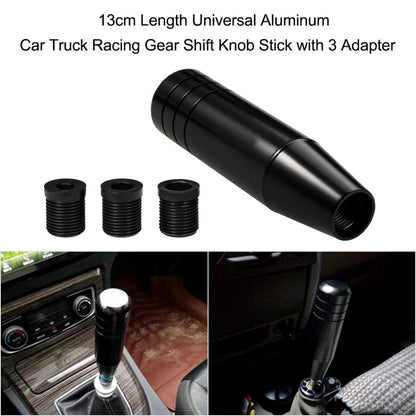 13cm Aluminum Shift Knob Car Truck Racing Gear Lever Stick Shifter Handle with 3 Adapter