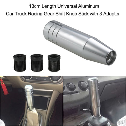 13cm Aluminum Shift Knob Car Truck Racing Gear Lever Stick Shifter Handle with 3 Adapter