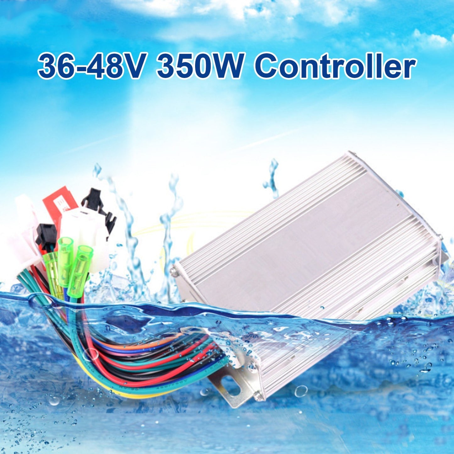 36V/48V 350W Aluminium Alloy Brushless Motor Controller Fit for E-Bike and Scooter