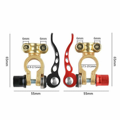2Pcs/Pack Car Battery Terminal Connector Clamp Adjust Quick Release Corrosion Resistance Disconnect Tool