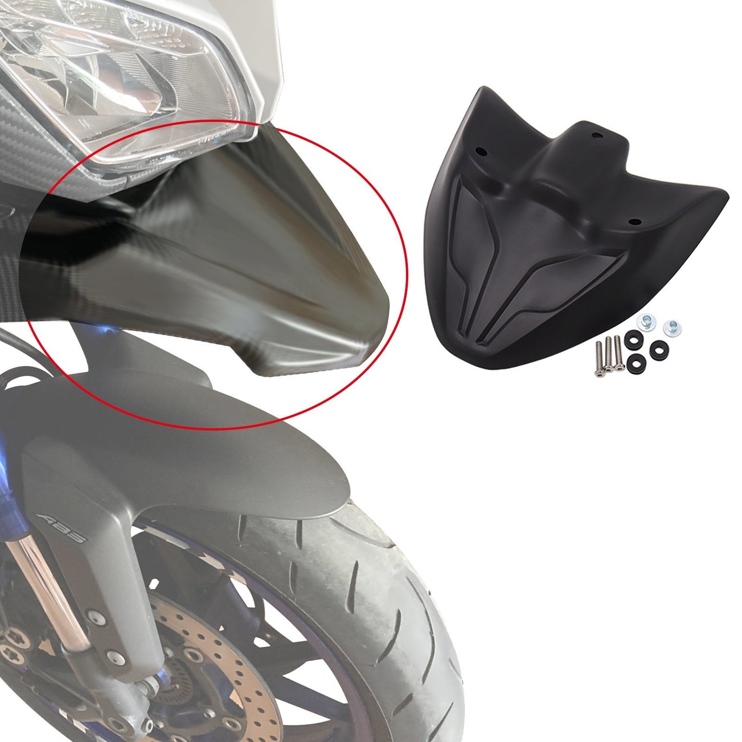 For Yamaha Tracer 700 2016-2019/Tracer 700 GT 2016-2021 Front Fender Extension Cover Motorcycle Fender Beak Extender Replacement Part