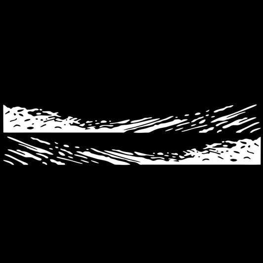 2Pcs Waves Design Truck Car Decoration Stickers Pickup SUV Car Body Door Vinyl Decal Stickers