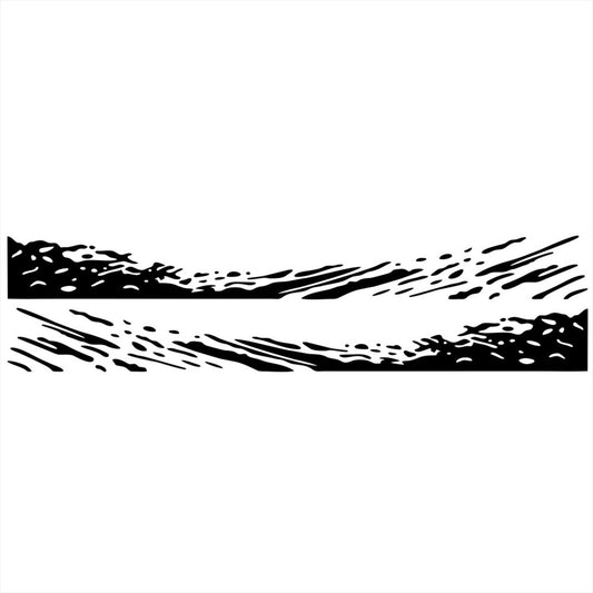 2Pcs Waves Design Truck Car Decoration Stickers Pickup SUV Car Body Door Vinyl Decal Stickers