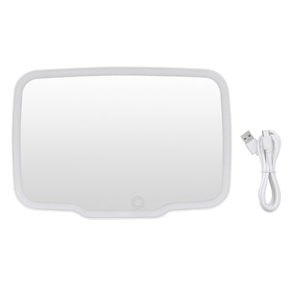 Car Sun Visor Vanity Mirror Rechargeable Makeup Mirror Dimmable Rear View Sun-Shading Cosmetic Mirror
