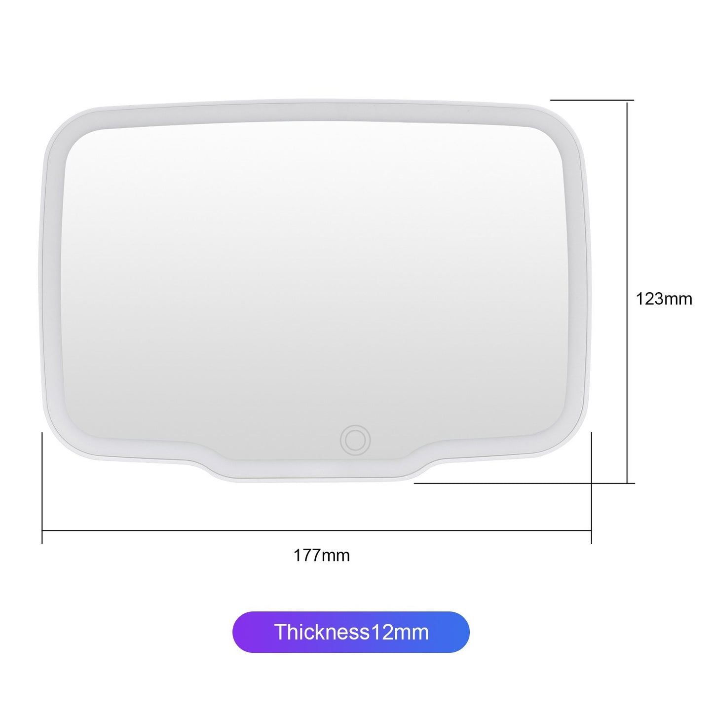 Car Sun Visor Vanity Mirror Rechargeable Makeup Mirror Dimmable Rear View Sun-Shading Cosmetic Mirror