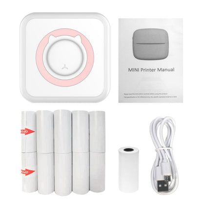 BT Connection Photo Printer Wireless Instant Mini Portable Multi-functional Printer with 11 Paper Rolls for iOS Android Smartphone