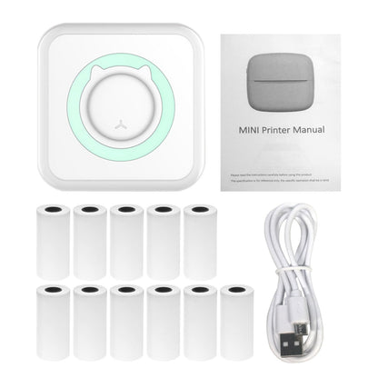 BT Connection Photo Printer Wireless Instant Mini Portable Multi-functional Printer with 11 Paper Rolls for iOS Android Smartphone