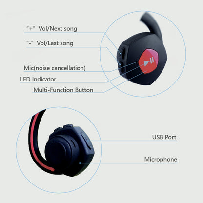 BONEIN BN702T BT4.0 Bone Conduction Headphone IP55 Waterproof Portable Foldable Wireless Headset Built-in 380mAh Battery