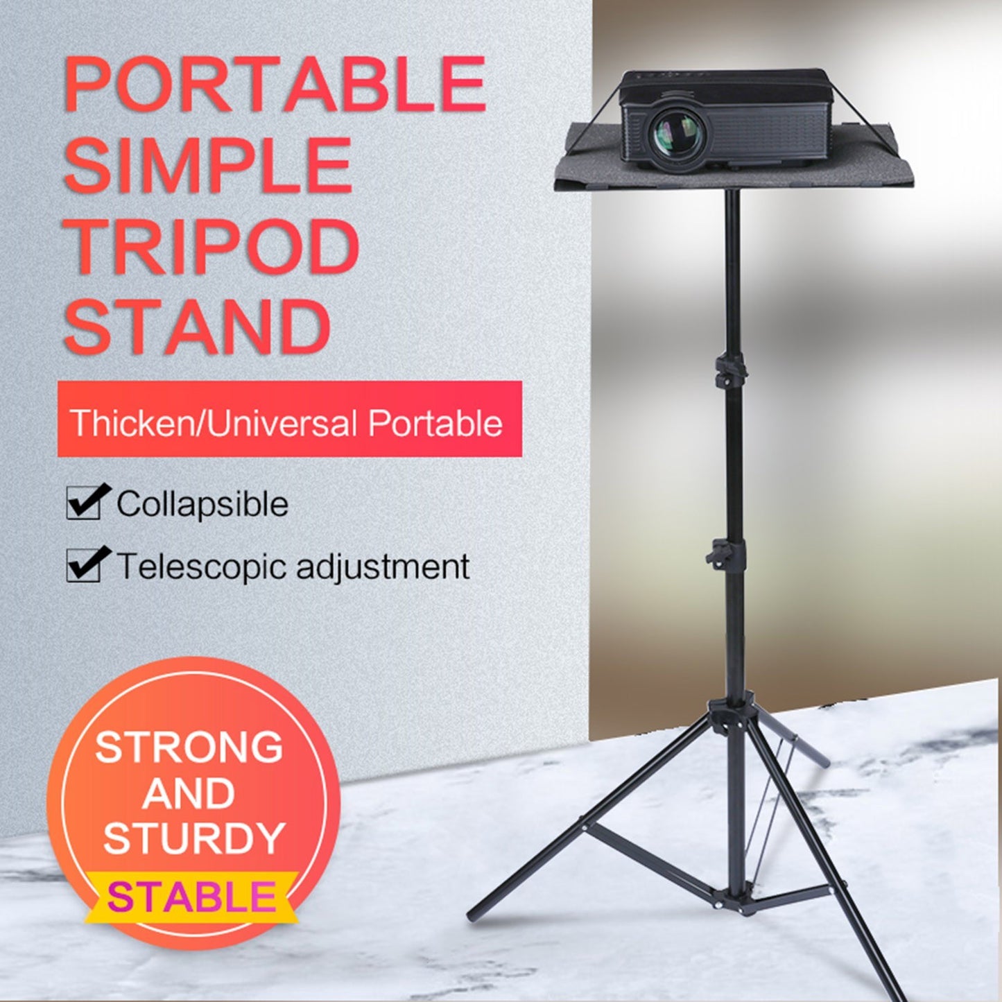 T160 Projector Tripod Stand Adjustable Laptop Floor Stand DJ Equipment Studio Stand Mount Holder