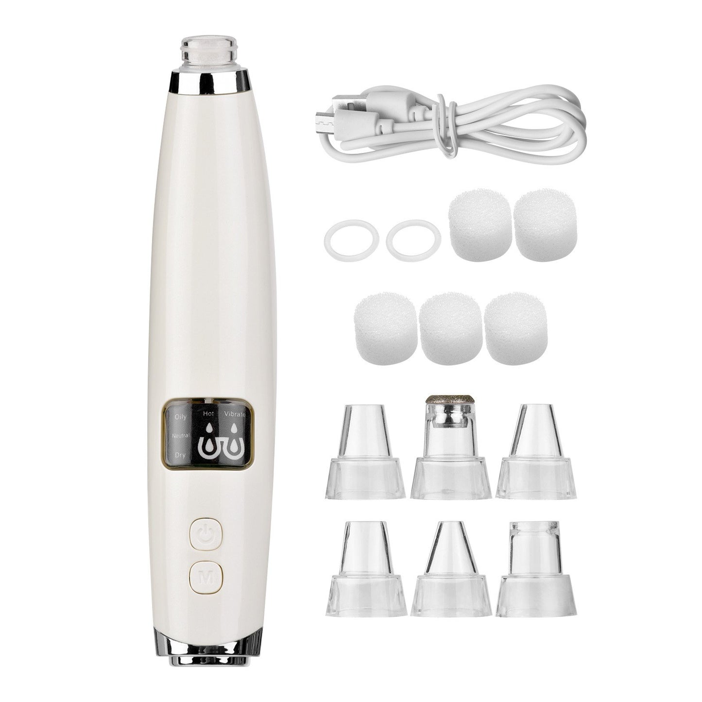 Blackhead Comedones Whitehead Pore Vacuum Cleaner Remover with Hot Compress Function with USB Cable for Women Men