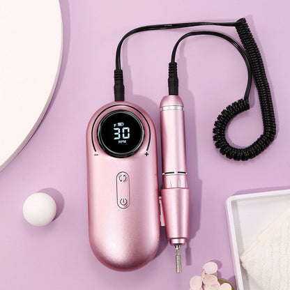 Electric Nail Drill Polish Kit 30000RPM Nail File Manicure Pedicure Tool with 6 Drill Bits Sanding Bands