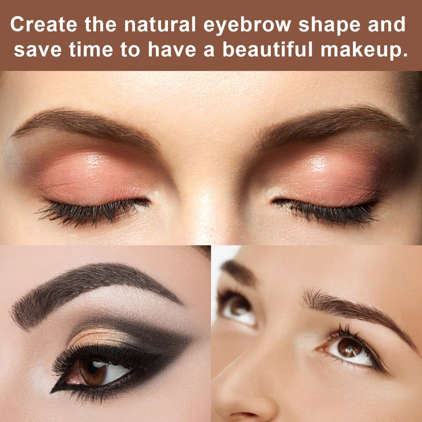 Eyebrow Hairline Stamp Kit Eyebrow Stencil Set with Eyebrow Brush Trimmer Brush Accessory
