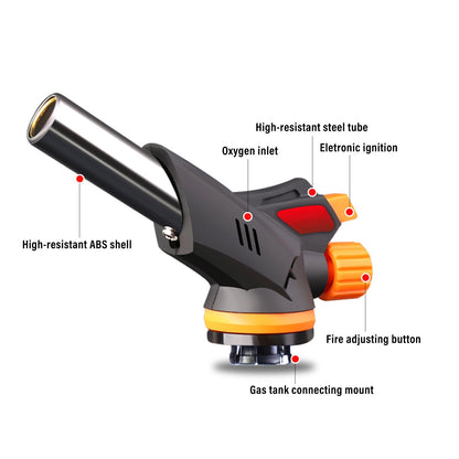 Butane Torch Kitchen Torch Lighter Adjustable Flame No Leaking Reversible Culinary Torch For Cooking Baking Barbecue