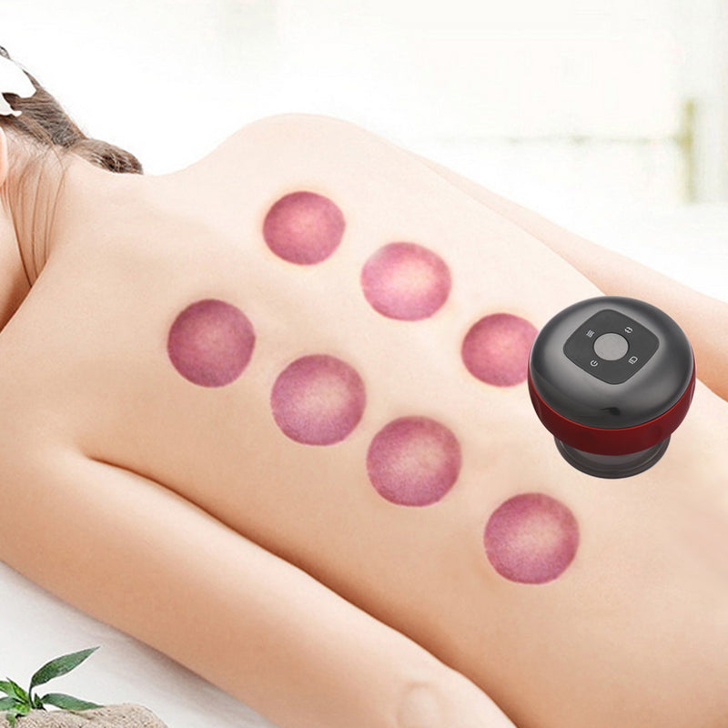 Smart Cupping Therapy Massager with Red Light 6 Model Electric Heat Cupping Device Wireless Vacuum Scraping Negative Pressure Suction Device Gua Sha Cellulite Massage Tool