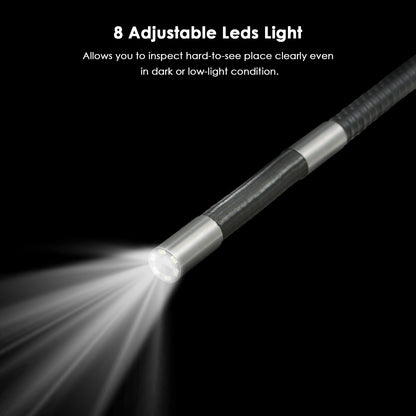 2-Way 180 Degree Steering Angle Industrial Endoscope Rechargeable 2.0 Million Pixel WiFi Waterproof Borescope for Automobile/Pipeline Inspection
