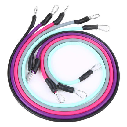 11Pcs/Set Resistance Bands Set Workout Fitness Exercise Tube Bands Ankle Straps Kit for Home Gym Travel