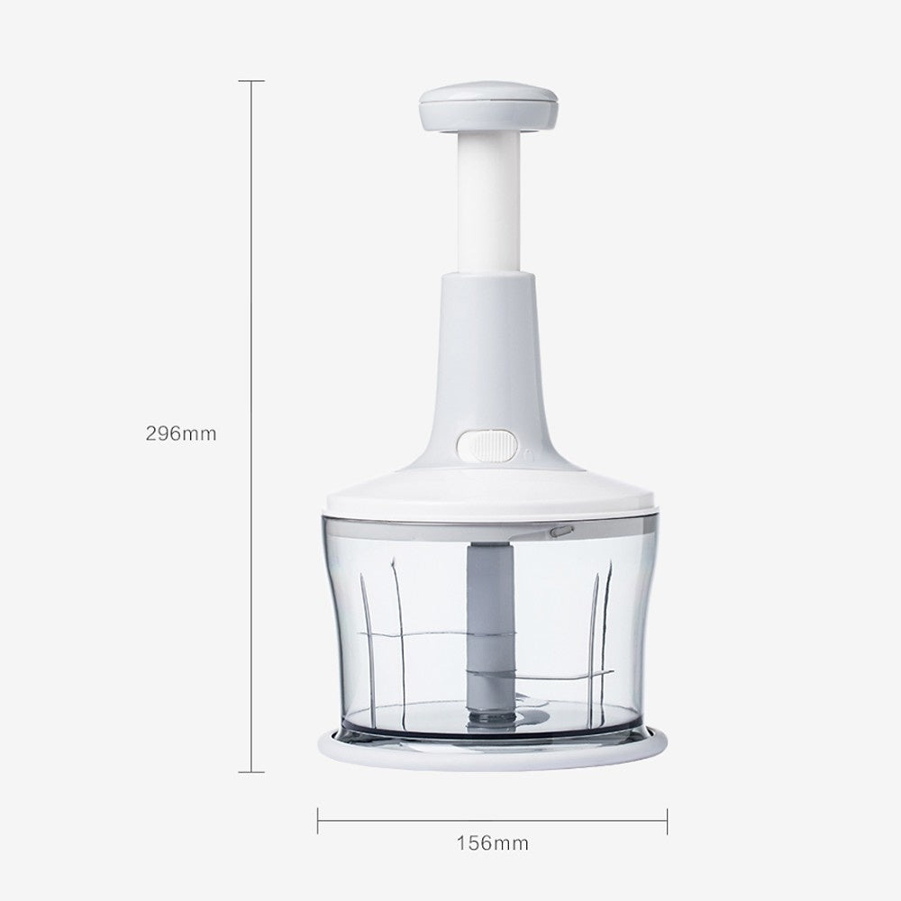 XIAOMI YOUPIN JORDON&JUDY Hand-Powered Food Chopper Manual Food Processor Mechanism Cutter for Garlic Onion Vegetable Salad Pepper (BPA-free, No FDA Certification)