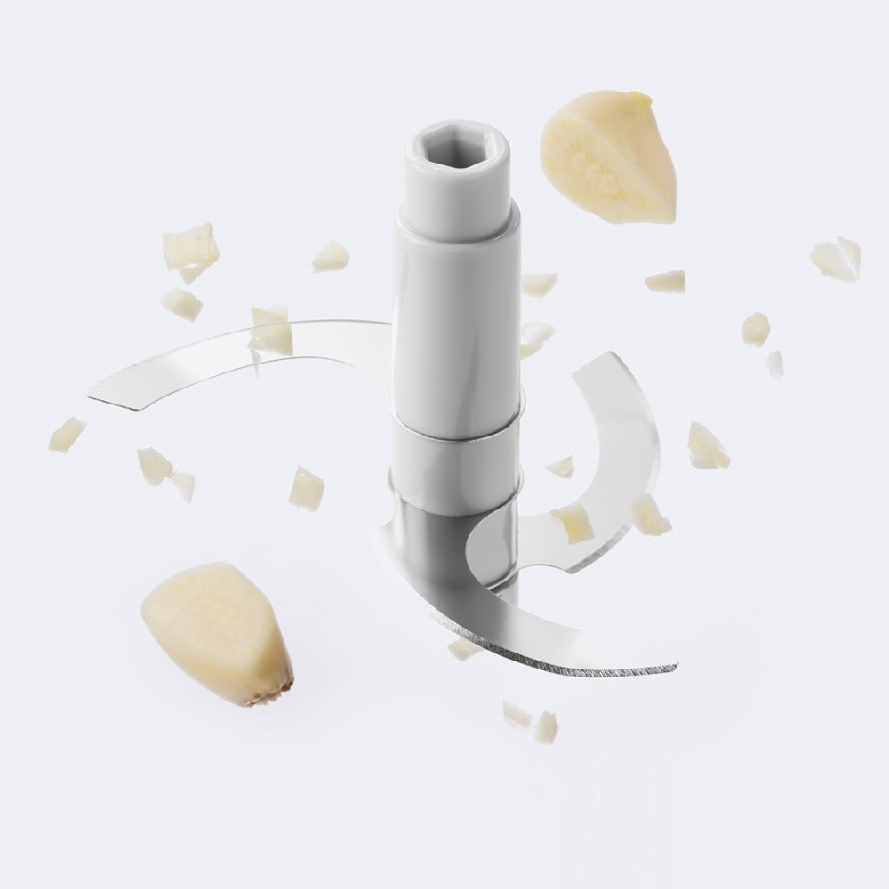 XIAOMI YOUPIN JORDON&JUDY Hand-Powered Food Chopper Manual Food Processor Mechanism Cutter for Garlic Onion Vegetable Salad Pepper (BPA-free, No FDA Certification)
