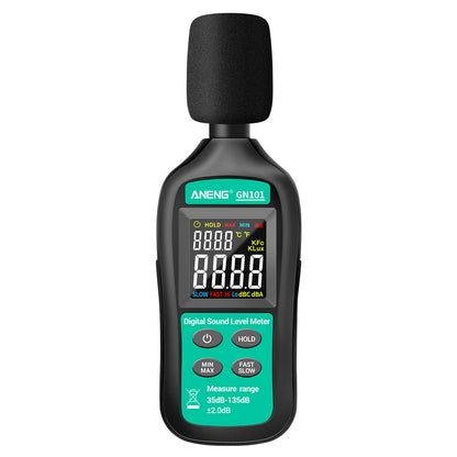 ANENG GN101 LCD Digital Decibel Meter Reader and Sound Noise Meter Tester 35db-135db Measuring Range with Condenser Microphone