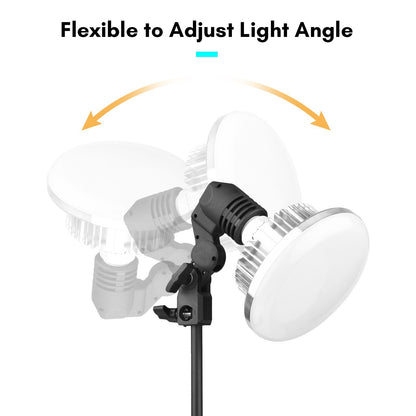 Tabletop Photography LED Lighting Kit with Durable 150W Light Bulb Dimmable 3200K-5500K + E27 Lamp Socket + Desktop Stand + Remote Control for Home Studio Photography - EU Plug