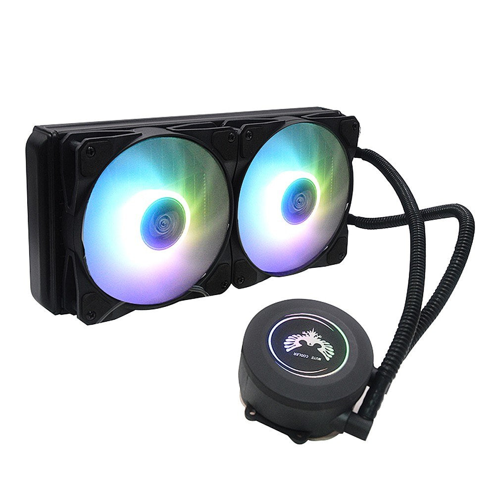 120 AIO RGB CPU Liquid Cooler Copper Pump Head Dense Aluminium Fins High-Performance Cooling System with PMW Fan Radiator Fan