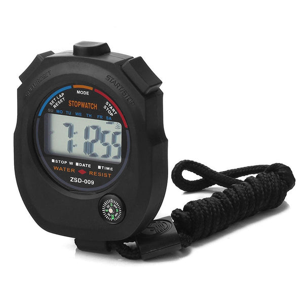 Sports Stopwatch Timer Waterproof Digital Stopwatch with Date Time and Alarm Function for Swimming Running Football