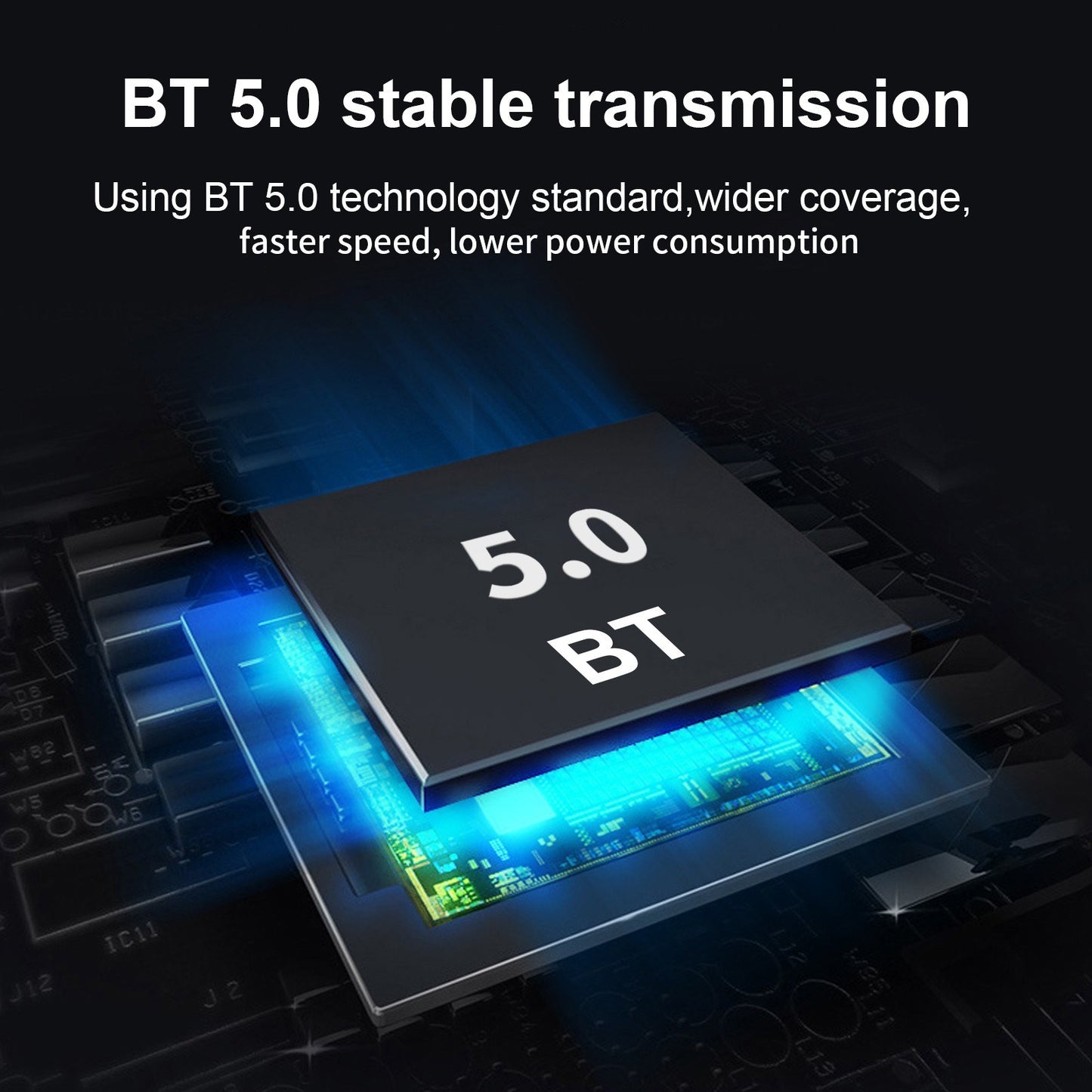 Motorcycle Helmet Headset BT5.0 Wireless Headphones IP67 Water Resistant Dust-proof Music Earphone Support FM Radio with Mic