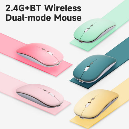 2.4G+BT3.0 Wireless Dual-mode Mouse 3 Level Adjustable DPI Mute Office Mouse with Built-in Rechargeable Battery