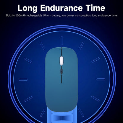 2.4G+BT3.0 Wireless Dual-mode Mouse 3 Level Adjustable DPI Mute Office Mouse with Built-in Rechargeable Battery