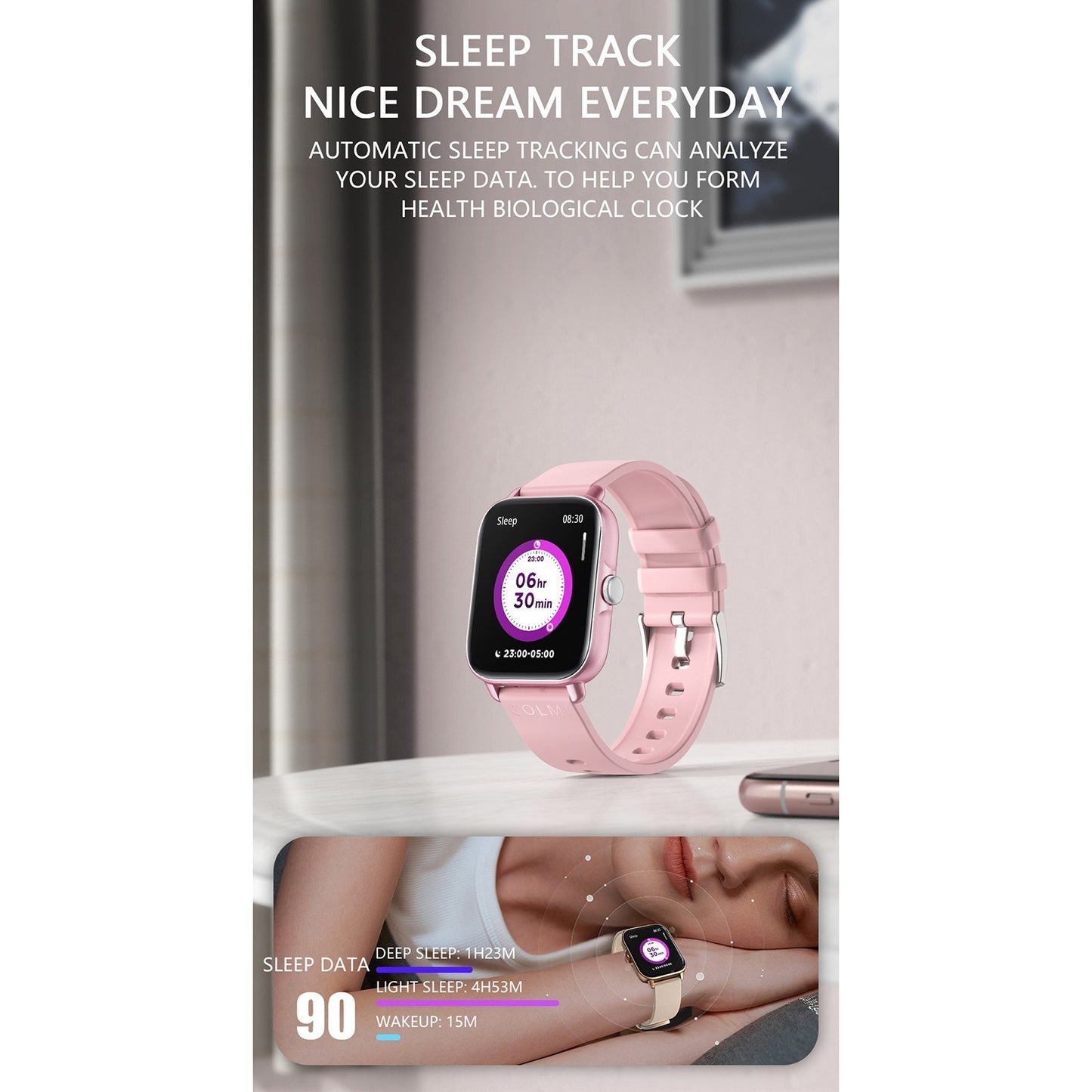 COLMI P28 Plus Fitness Tracker Smart Bracelet 1.69" TFT Full-touch Screen Pedometer BT Call Health Monitor Wristband Smart Watch for Android iOS