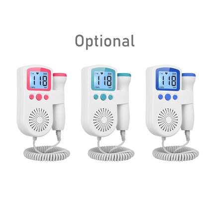 Pregnancy Handheld Baby Heartbeat Detector 3.0MHz Portable Fetal Doppler for Home Noise Reduction Baby Heart Monitor