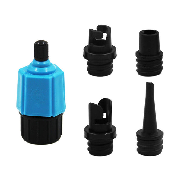 SUP Pump Adapter Compressor Air Valve Converter Valve Adapter with 4 Air Nozzles for Stand Up Inflatable Paddle Board Bed