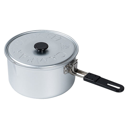 2Pcs (Size: S+M) Aluminum Alloy Pots Backpacking Gear Cooking Equipment with Foldable Handle for Outdoor Camping Picnic Hiking (No FDA Certificate)