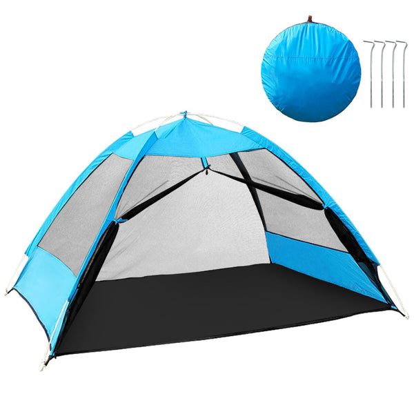 2 Person Pop-up Tent Automatic Instant Setup Family Cabin Tent Beach Leisure Net for Camping Hiking Traveling Mountaineering