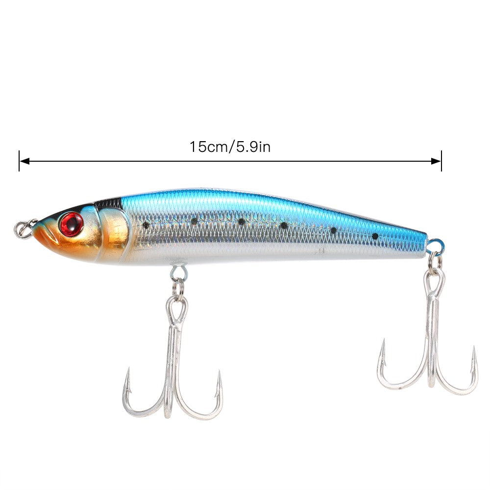 15cm 84g Sinking Pencil Lure Fishing Hard Bait with 2 Treble Hooks Fishing Tackle Tool