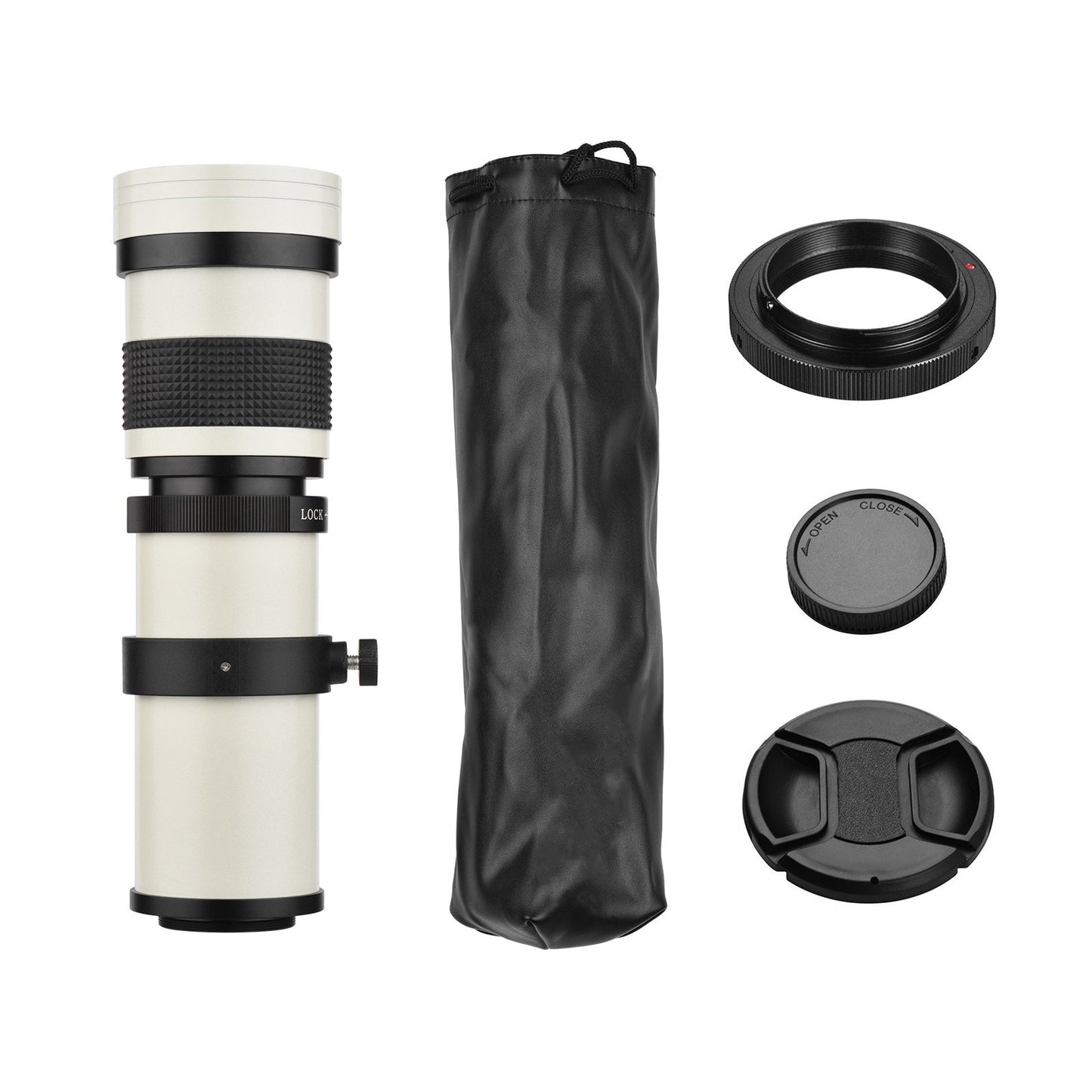 Camera MF Telephoto Zoom Lens Universal 1/4 Thread Replacement for Nikon AI-mount D50 D90 D5100 D7000 D3 D5100 D3100 D3000 D60 Cameras
