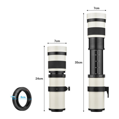 Camera MF Telephoto Zoom Lens Universal 1/4 Thread Replacement for Nikon AI-mount D50 D90 D5100 D7000 D3 D5100 D3100 D3000 D60 Cameras