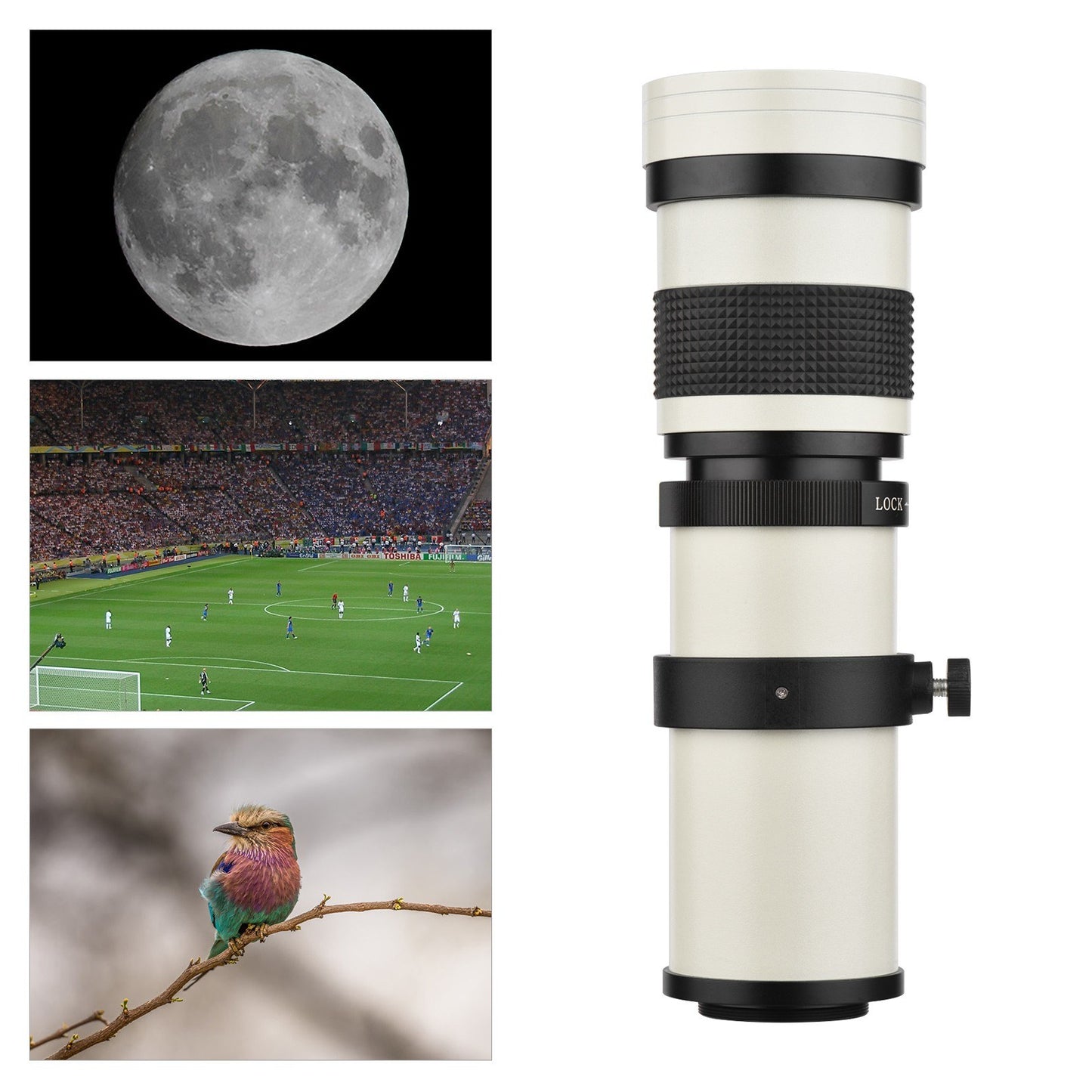 Camera MF Telephoto Zoom Lens Universal 1/4 Thread Replacement for Nikon AI-mount D50 D90 D5100 D7000 D3 D5100 D3100 D3000 D60 Cameras