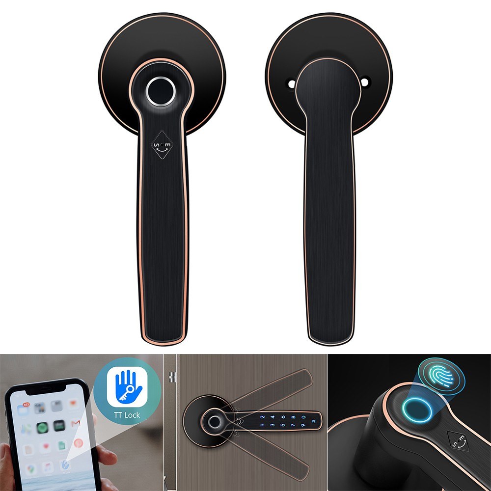 Bluetooth Door Knob Lock Fingerprint Door Lock Smart Lock, Key-less Entry Door Lock for Home Apartment Office