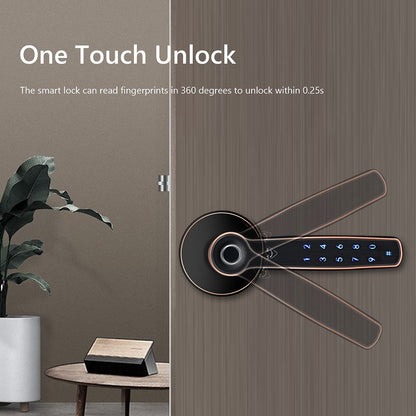 Bluetooth Door Knob Lock Fingerprint Door Lock Smart Lock, Key-less Entry Door Lock for Home Apartment Office