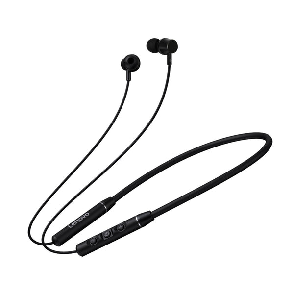 LENOVO QE03 Neckband Design Wireless Bluetooth 5.0 Headphones Music Earphone Outdoor Sports Headset Neck Hanging In-ear Earbuds Magnetic Suction with Microphone