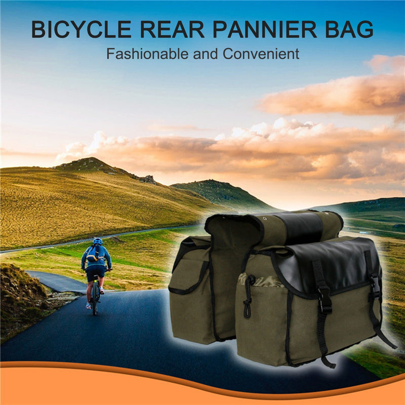 Motorbike Practical Large Capacity Saddle Bag Durable Motorcycle Riding Travel Canvas Waterproof Panniers Box Side Tools Bag Pouch