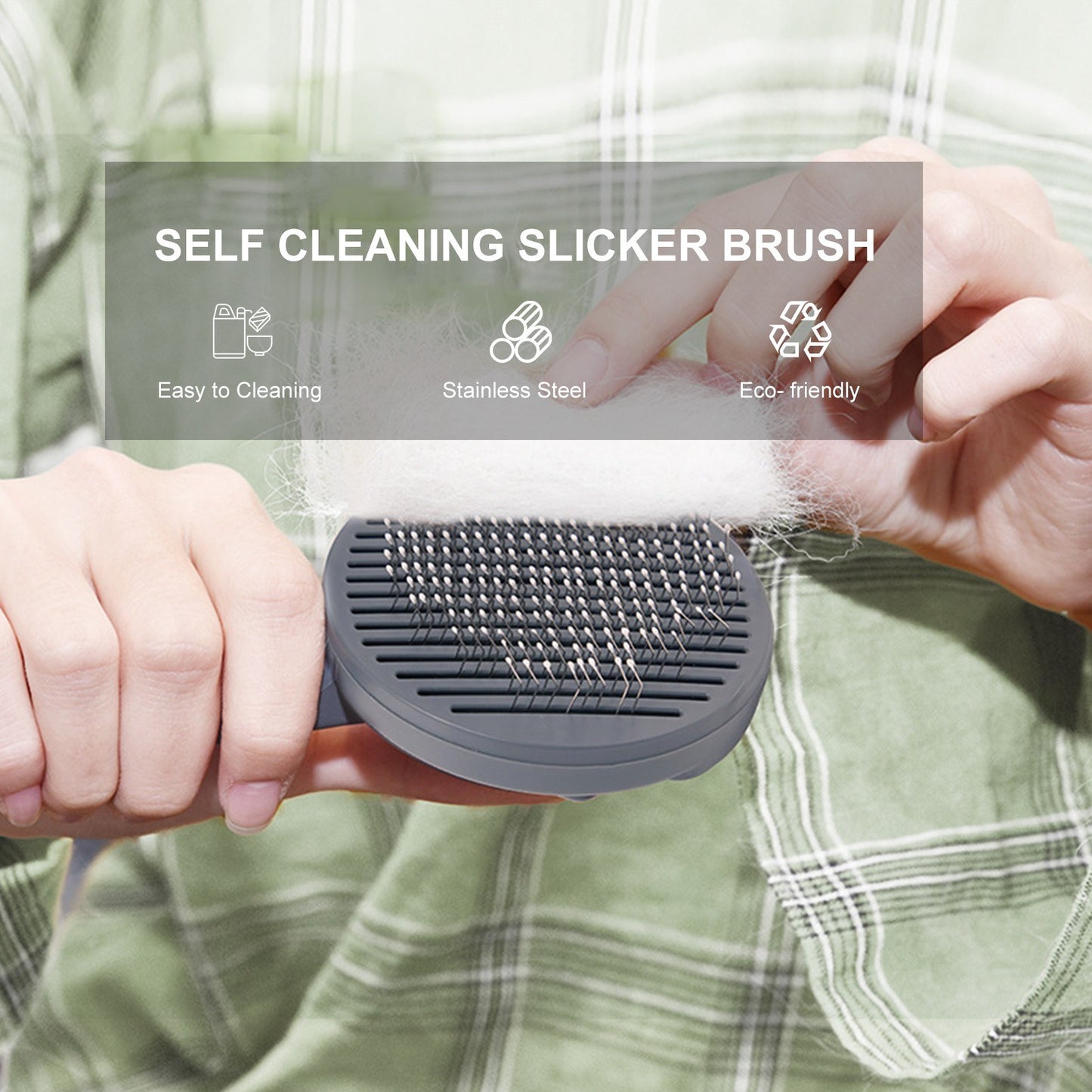 PAKEWAY Cat Brush Self Cleaning Slicker Brush Dog Pet Pumpkin Brush for Shedding and Grooming